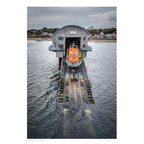 bembridge lifeboat aerial print