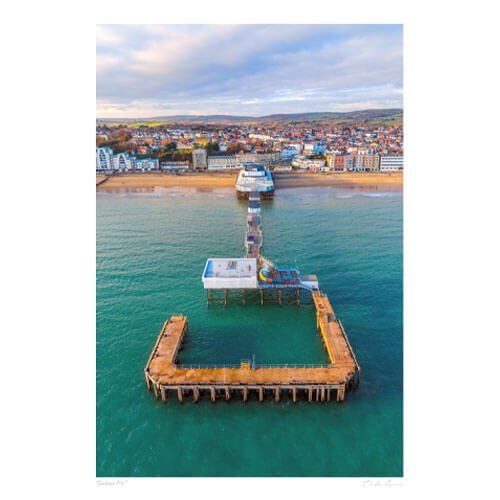 sandown pier drone photo